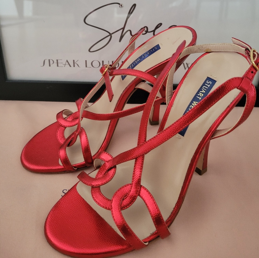 Stuart Weitzman Classy Red Stilettos. Size 7. - image 1